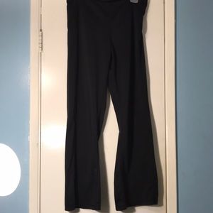 Black yoga pants with wide leg